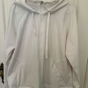 Athleta White Zip-Up Hoodie